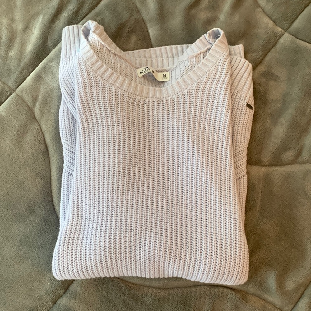light blue oversized sweater